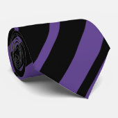 Cravate Diagonales en violet et noir (Roulé)
