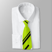 Cravate Diagonales - Vert citron vert (Attaché)