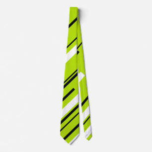 Cravate Diagonales - Vert citron vert