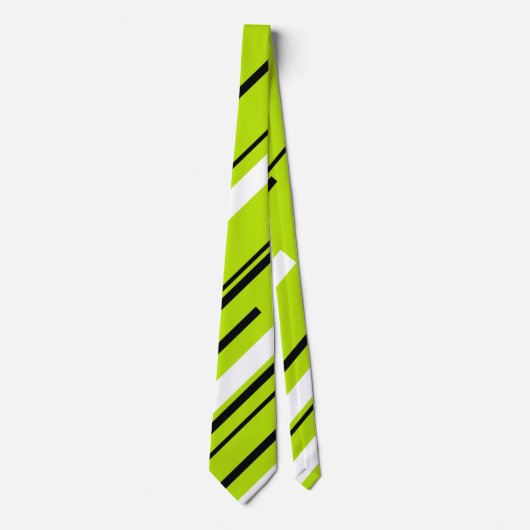 Cravate Diagonales - Vert citron vert (Devant)