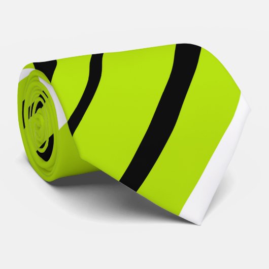 Cravate Diagonales - Vert citron vert (Roulé)