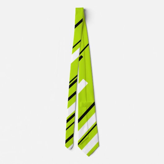 Cravate Diagonales - Vert citron vert (Dos)