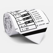 Cravate Diagramme de clavier de piano (Roulé)