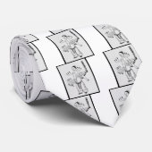 Cravate Diagramme de médecine chinoise (Roulé)