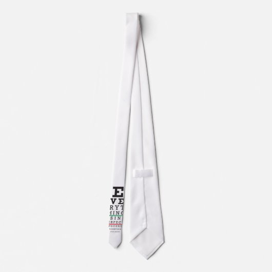 Cravate Diagramme d'oeil d'optométrie (Dos)