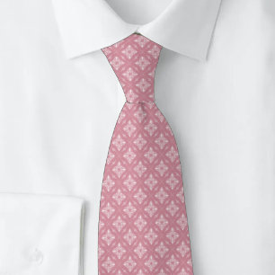 Cravate Diamant Éclaté Rose Poussière