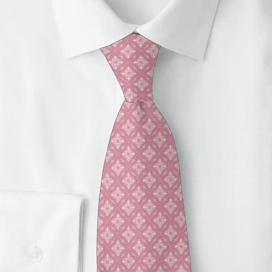 Cravate Diamant Éclaté Rose Poussière