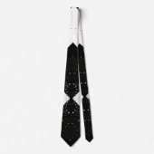 Cravate diamant en noir et blanc (Devant)