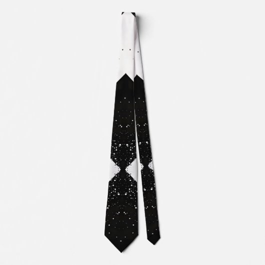 Cravate diamant en noir et blanc (Devant)