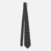 Cravate Diamant Géométrique Noir Charbon (Dos)