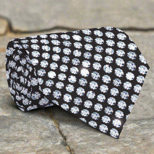 Cravate Diamant scintillant sur fond noir