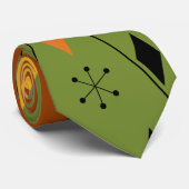 Cravate Diamants atomiques des années 1970 (Roulé)