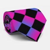 Cravate Diamants au néon (Roulé)