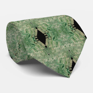 Cravate Diamants de visages noirs verts pour hommes   CRAV
