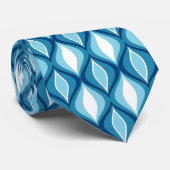 Cravate Diamants modernes du milieu du siècle, blues de De (Roulé)