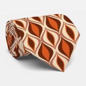Cravate Diamants modernes du milieu du siècle, Brown, beig (Roulé)