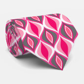 Cravate Diamants modernes du milieu du siècle, rose, fuchs (Roulé)