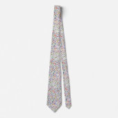 Cravate Diamants modernes multicolores sur fond blanc (Devant)