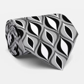 Cravate Diamants modernes, noir, blanc et gris de la (Roulé)