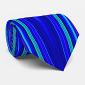 Cravate Diamond Stretch - Océan (Roulé)