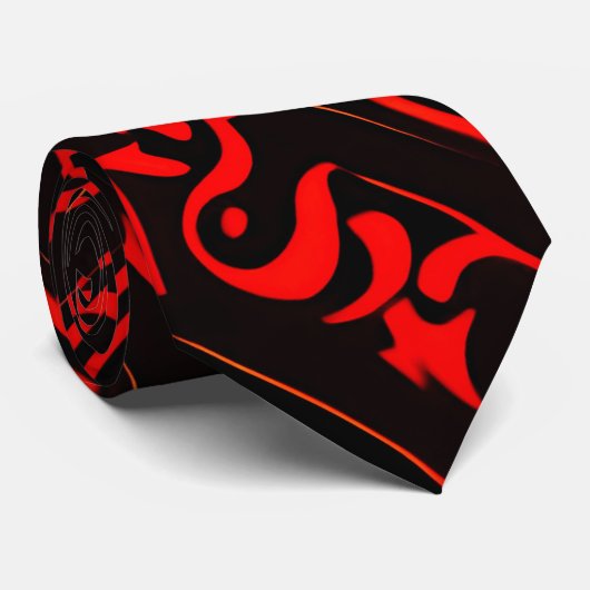 Cravate Die cut Red Floral Smooth corner Geometr Motif (Roulé)