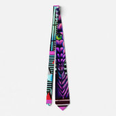 Cravate Dieu Tiki étrange à la fête de design Memphis (Dos)