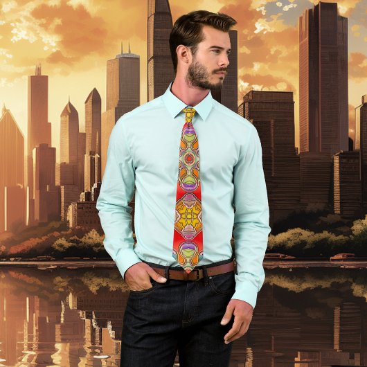 Cravate d'Imaginaire en verre peint coloré