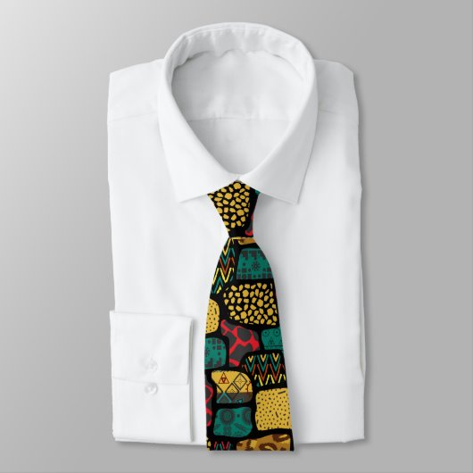 Cravate d'impression africain (Attaché)