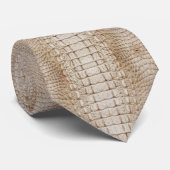 Cravate d'impression Alligator blanc (Roulé)