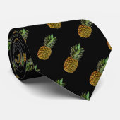 Cravate d'impression ananas | Accessoires de vêtem (Roulé)