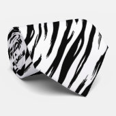 Cravate d'impression B&W Tiger (Roulé)