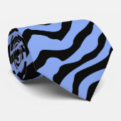Cravate d'impression bleu et noir (Roulé)