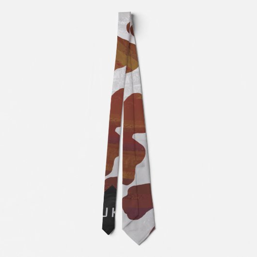 Cravate d'impression Brown et blanche de vache (Dos)