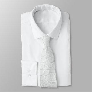 Cravate d'impression de crocodile blanc