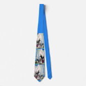 cravate d'impression de terrain de pingouin (Devant)