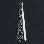 Cravate d'impression de vélo noir et blanc<br><div class="desc">Cravate d'impression de vélo noir et blanc. Idée cadeau pour les cyclistes et les amateurs de vélo. Le cyclisme est amusant et sain. Conception de motif à bicyclette.</div>