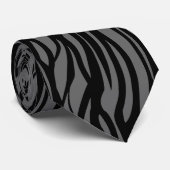 Cravate d'impression de zèbre, grise (Roulé)