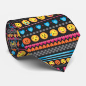 Cravate d'impression d'Emoji d'amusement (Roulé)
