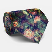 Cravate d'impression floral foncé (Roulé)