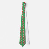 Cravate d'impression motif vert et rouge mignon (Devant)