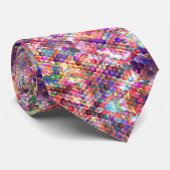 Cravate d'impression rose néon (Roulé)