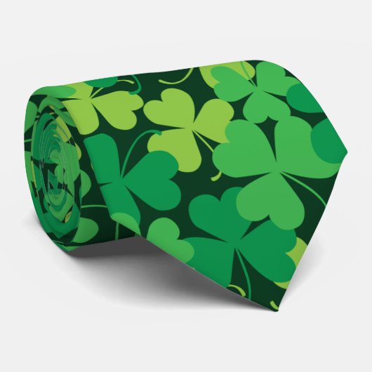 Cravate d'impression shamrock (Roulé)