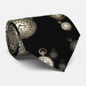 Cravate d'impression steampunk unique, montres de  (Roulé)