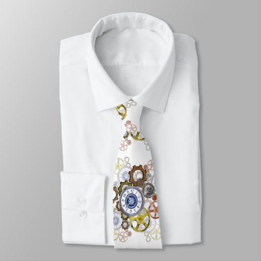 Cravate d'impression Whitesteampunk, engrenages, r (Attaché)