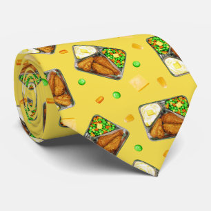 Cravate Dîner de poulet frit - en jaune