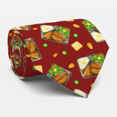 Cravate Dîner de poulet frit - en rouge (Roulé)