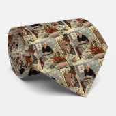 Cravate Dîner de Thanksgiving vintage avec la famille (Roulé)