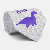 Cravate Dino violet (Roulé)