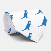Cravate Dinosaure bleu (Roulé)