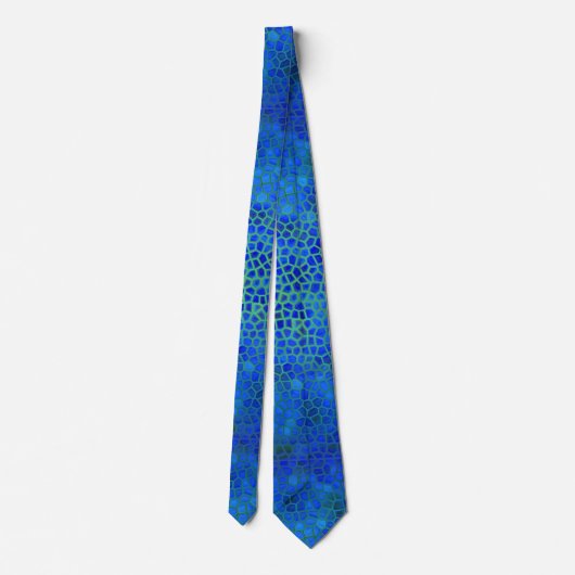 Cravate Dinosaure bleu caché (Dos)